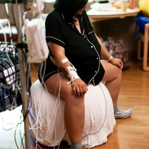 woman in labor at the hospital